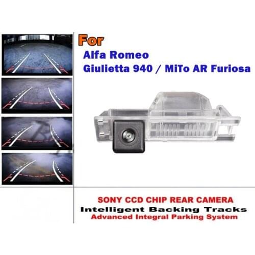 Directive Parking Tracks Lines Car Rear View backup Camera For Alfa Romeo Giulietta 940 / MiTo AR Furiosa CCD HD Model