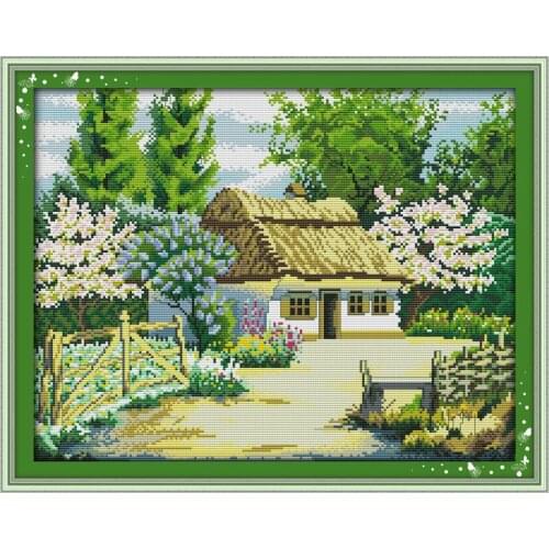 Everlasting Love Beautiful homeland(3) Chinese Cross Stitch Kits Ecological Cotton Printed 11 14CT DIY New Christmas Decorations