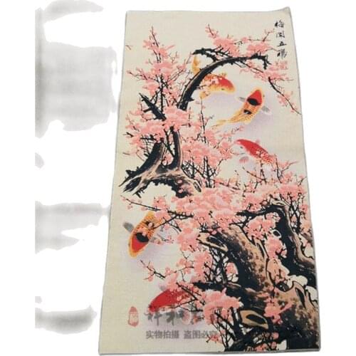 Chinese style sofa background wall decoration (Meikai five blessings) hanging picture