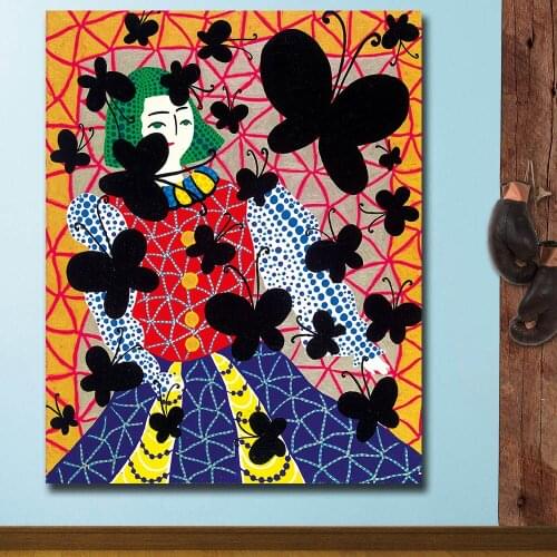 Print Oil Painting Wall painting yayoi kusama the_death_of_youth Home Decorative Wall Art Picture For Living Room Painting