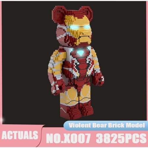 Creative Expert Violent Bear Brick Model MOC X007 Idea Building Blocks Educational Toys For Children Birthday Present Gifts