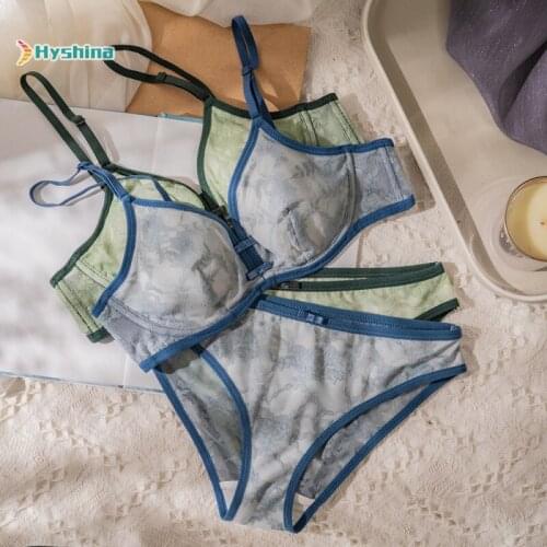 Lace Ultra Thin Sexy Underwear Bra Set for Young Women New Adjustment Type of Breast