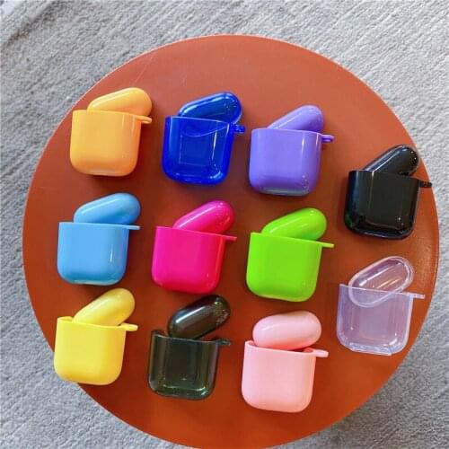Soft TPU Candy Color Earphone Protective Case For Apple Airpods 1/2 Shockproof Earphone Case For Apple Airpods 1/2 Shockproof