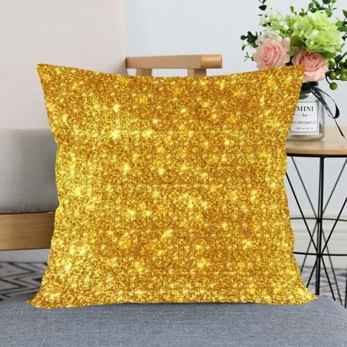 New Golden Lights Backgrounds Pillow Case For Home Decorative Pillows Cover Invisible Zippered Throw PillowCases 40X40,45X45cm