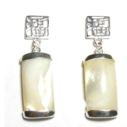 New Favorite Pearl Store 20x9mm Mother Of Pearl 925 Silver Fortune Post Earrings Wedding Party Fine Jewelry Charming Women Gift