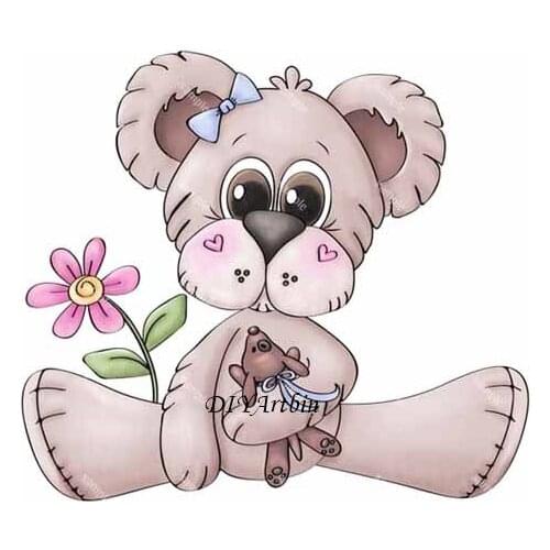 Valentines Day Bear New dies 2020 Anniversary Metal die cutters for scrapbooking Birthday stencils for decor