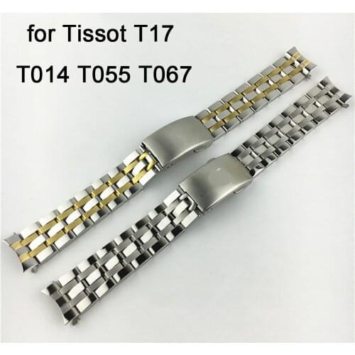5 Beads Stainless Steel Arc Mouth Watch Strap 19mm 20mm Mens Watch Band For Tissot 1853 T17/T41/T461/PRC200/T055/T067