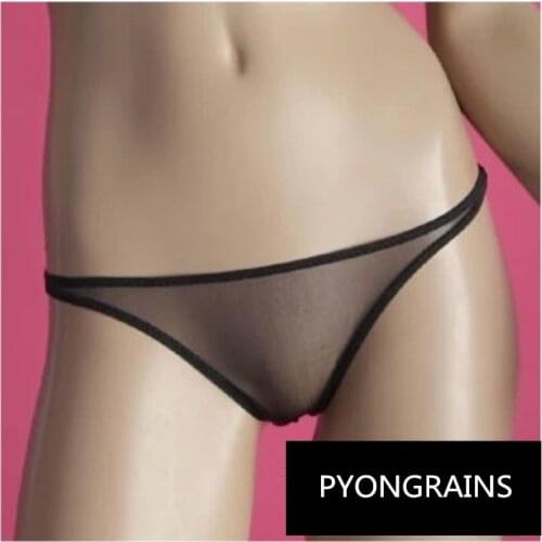 Ms sexy perspective g-string Black and white T type pants breathable temptation super sexy transparent mesh thong