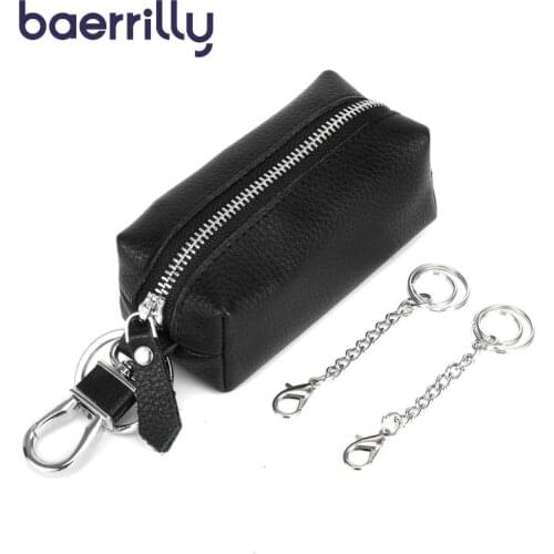 Large Capacity Men Car Key Bag Small Business Kay Case Genuine Leather Women Housekeepers Ladies Key Holders Unisex Pouch Purse