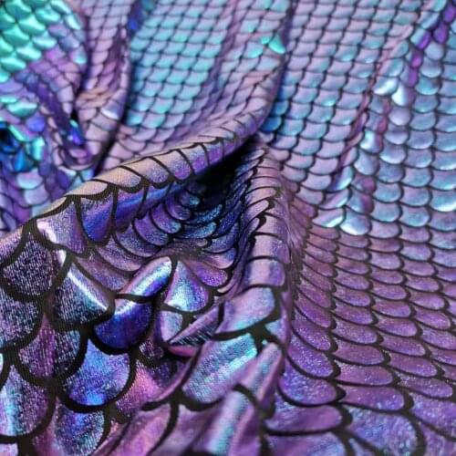 Cosplay Dancing Fabric Shiny Lycra Stretchy Fabric Bronzing Laser Costume Tilda Doll Fabric DIY Stage Dress 50*150cm