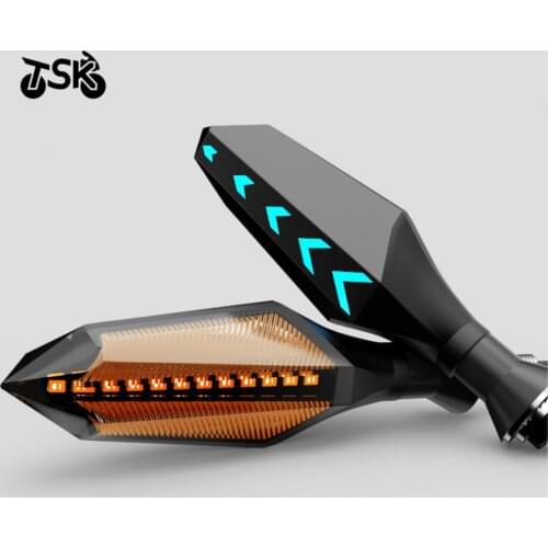 Motorcycle M10 Universal LED Turn Signal Indicator Amber Light 12V Flowing Sequential arrow light