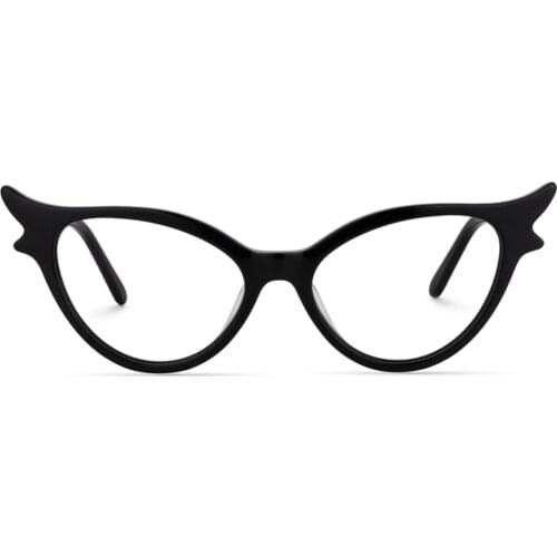 Zeelool Acetate Vintage Oversized Witchy Cat Eye Glasses Frame for Women with Clear Lens Judy VFP0158