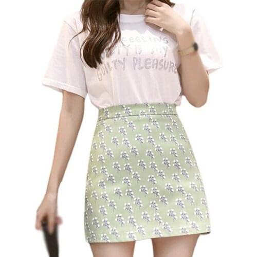 Women Small Fresh Flower Tie-dye Skirt Women Skirt High Waist Bag Hip Skirts Hot Skirt