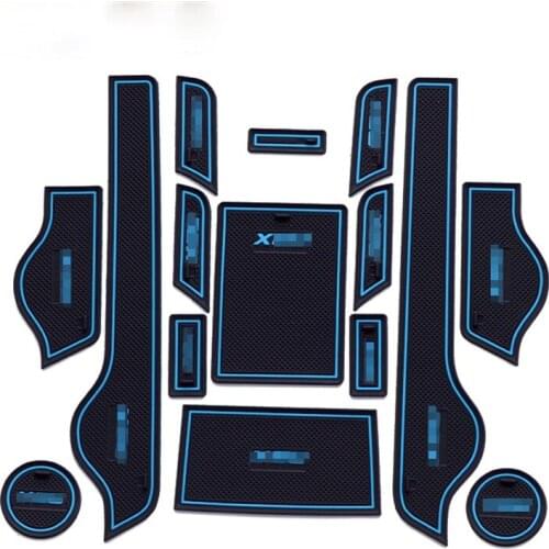 1set Rubber Car Interior Anti-Slip Cup Pad Door Mat For Lifan X60 2011 2012 2013 2014 2015 Gate Slot Pad Decoration Accessories