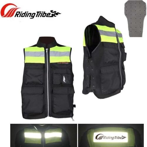 2020 Fashion Riding Tribe Summer Breathable motorcycle biker reflective vest dress with backpiece security jacket size M-XXXL