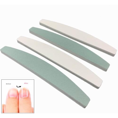4 Pcs Moon Style Nail Shiner Buffer Para Unhas Nail Buffer Block Sponge Acrylic Lime A ongle Professional Manicure Material Tool