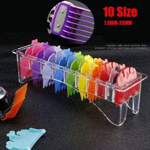 8/10Pcs Colorful Attachment 3-25mm Universal Professional Hair Trimmers Hair Clipper Limit Comb Guide Limit Comb Trimmer Guard