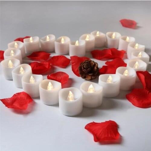 Flameless Electronic Candle Light Simulation Led Irregular Oblique Mouth Romantic Creative Wedding Hotel Club Decoration Light