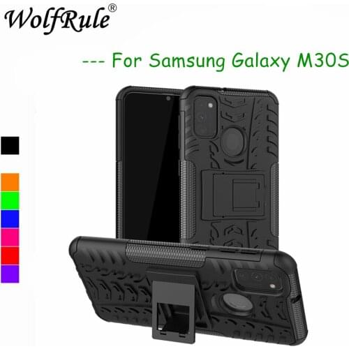 For Samsung Galaxy M30s Case Cover Dual Layer Armor Silicone Back Case For Samsung M30s Holder Stand Shell For Galaxy M30s Funda