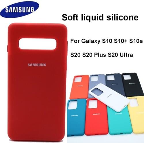 S20 Case Samsung Galaxy S10 Plus/S10e Silky Silicone Cover High Quality Soft-Touch Back Protective Shell S20+ S20 Ultra S10