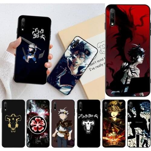 CUTEWANAN Black Clover Anime Asta Bling Cute Phone Case for Huawei Honor 30 20 10 9 8 8x 8c v30 Lite view pro