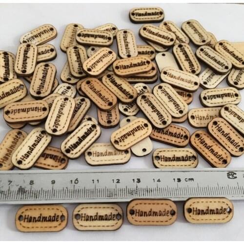 100pcs Wood Pieces for Wooden Craft DIY Projects, Sunday School, Church, Home Decoration Handmade Graft Button 24mm