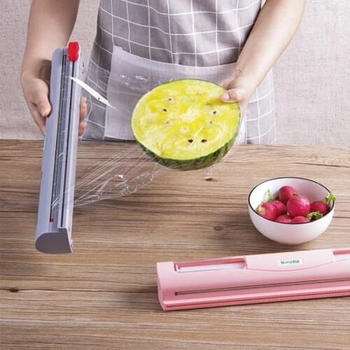 Wrap Dispenser Plastic Food Freshness Wrap Cutter Foil Film Cutting Paper Cling Film Cutter Storage Holder Kitchen Tool