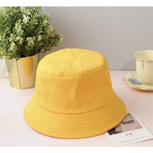 Double-sided unisex Harajuku bucket hat fishing outdoor peaked cap women bucket fishing hat sunscreen fisherman hat
