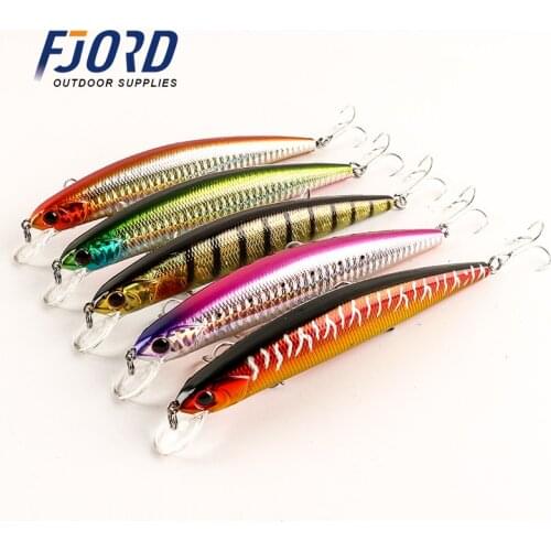 FJORD High quality 130mm 19g Minnow Fishing Lure jerkbait 3D Eyes wobblers Swimbait Floating Artificial Fishing Baits