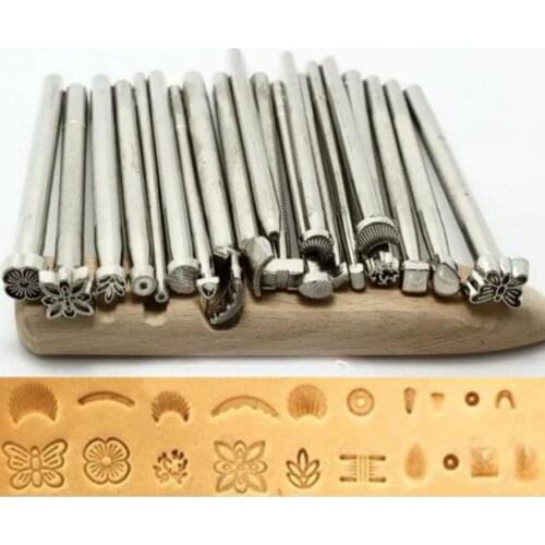 Leather Printing Leathercraft Tools Leather Stamping Tool Set Making Tools Carving Leather Craft Stamping Solid Metal Print Tool