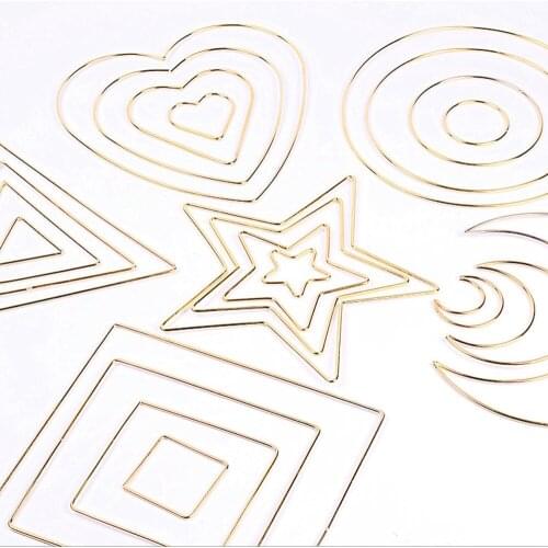 REGELIN Gold ColorMetal Dream Catcher Dreamcatcher Ring Macrame Craft Hoop DIY Wedding Wind Chime Hanging Decorations Accessory