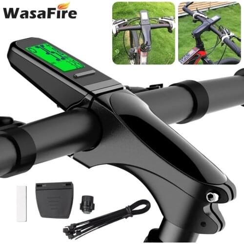 Wireless Bicycle Computer with Bike Stem Luminous MTB Handlebar Speedometer LCD Screen Road Bike Stopwatch Cycling Odometer