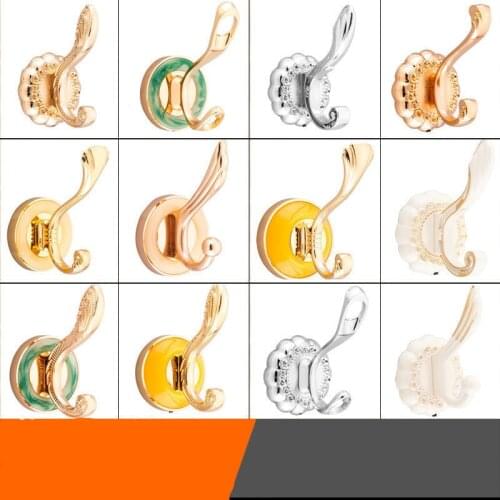 Door Room Brass Hooks Shell Nordic Pastoral White Gold Bathroom Indoor Kitchen Hallway Wall Clothes Hooks Wall Row Hooks