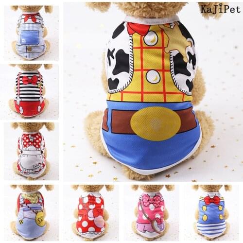 Lovely Fake Strap Cheap Pet Clothes For Dogs Summer Breathable Mesh Dog Clothes For Small Dogs Tshirt Pet Clothes For Dogs Funny