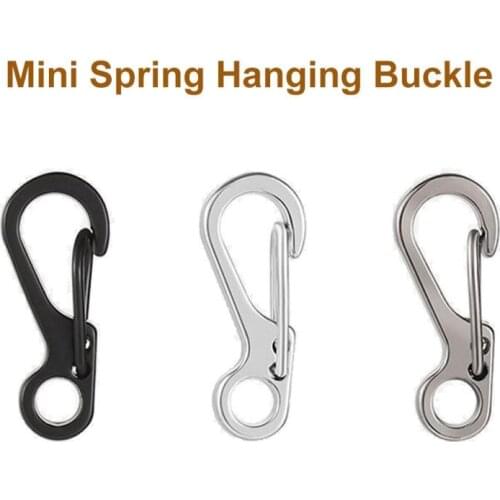 Mini SF Spring Hanging Buckle Backpack Clasps Climbing Carabiners EDC Keychain Outdoor Camping Paracord Tactical Survival Gear