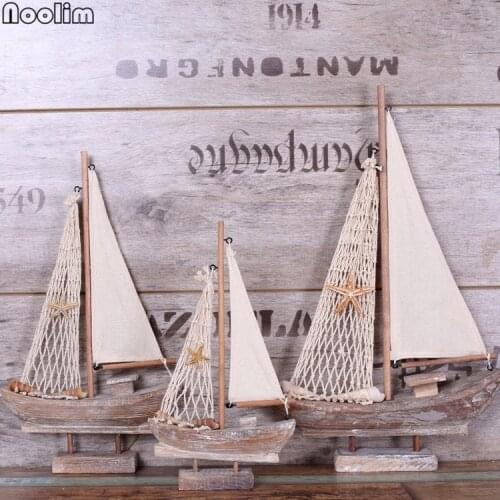 NOOLIM American Rural Style Retro Sailing Ship Model Handicrafts Boat Example Room Home TV Ark Nautical Decoration