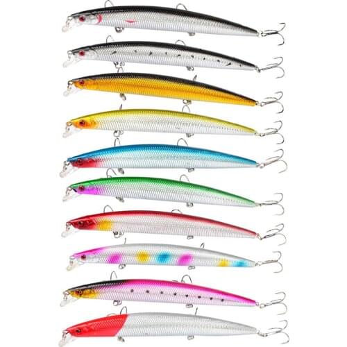 Simulation Fish Long Fishing Lure Crankbaits Hooks Minnow Hard Baits Tackle Tool