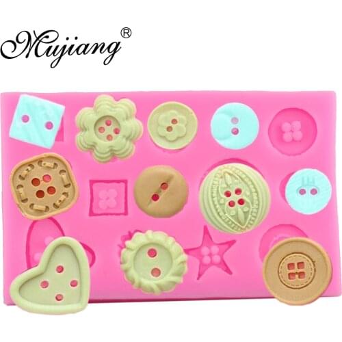 Mujiang DIY Sugarcraft Button Silicone Molds Christmas Wedding Fondant Cake Decorating Tools Chocolate Candy Gumpaste Moulds