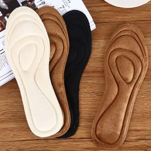 Plus Velvet Thicken Insoles men women Warm shock absorption insole Soft Shock-absorbing Insoles Breathable Insoles Memory Foam