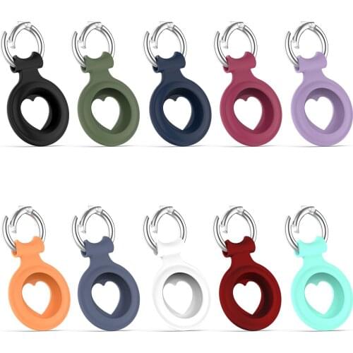 Soft Silicone Protector Case for AirTag 2021, 1 Pack Anti-scratch Item Finder Portable Protector Case Cover Hook