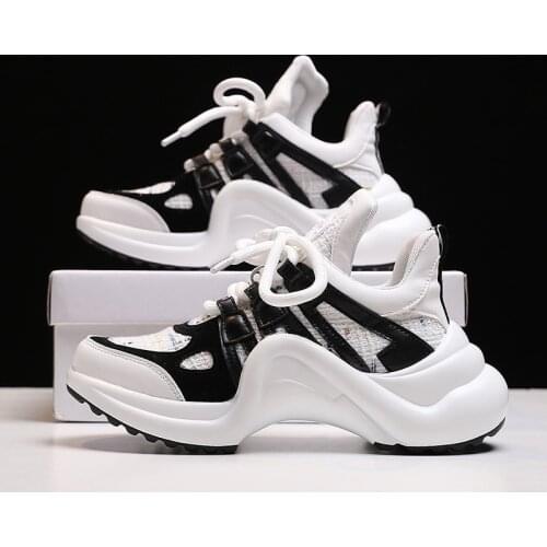 2021 New Women Sneakers Ladies Platform Shoes Girls Sport Sneakers Female Brand Chunky Sneakers Fashion Increase Shoes Trainers