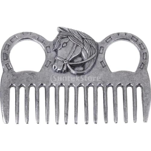 Sturdy Stainless Steel Horse Pony Grooming Tool Comb Currycomb Equestrian Equipment Horse Grooming Comb