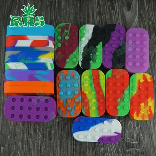 6+1 Silicone Contianer For Wax Silicone Jars Dab Wax Holder Electronic Cigarette Big Silicone Jars container Box 2pcs free ship