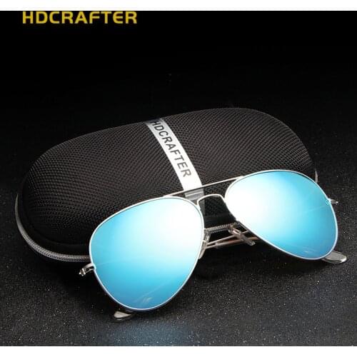 HDCRAFTER Retro Women Sunglasses Men Polarized Classic Brand Sun glasses Coating Lens Driving Shades For Men Women UV400 Case
