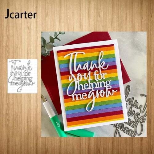 Thank you for helping me Letters Words Metal Cutting Dies Craft for Scrapbooking Knife Mould Blade Punch Stencils Dies Cut Model