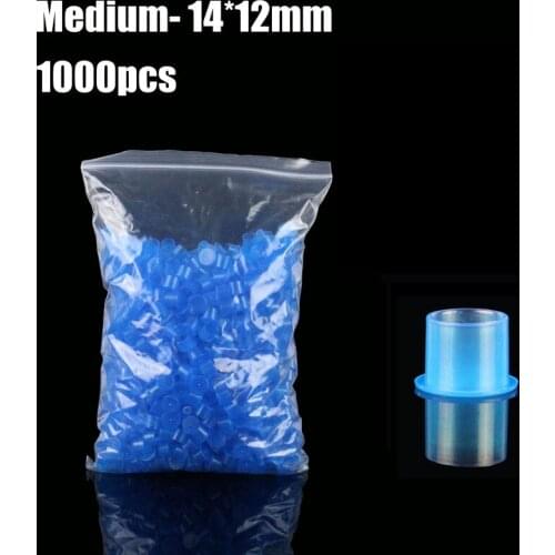 1000PCS 14mm Medium Size Tattoo Ink Cups Blue Plastic Disposable Ink Caps Cups For Tattoo Ink Free Shipping