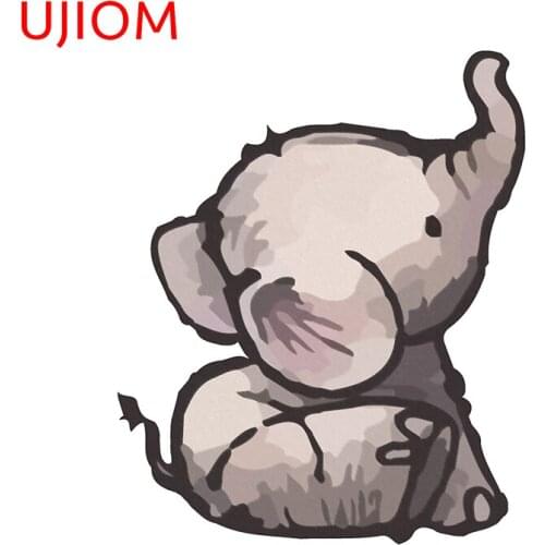 UJIOM Baby Elephant Childrens Bedroom Decor Moisture Proof Wall Stickers Home Decoration Living Room Decor Wall Decal Poster
