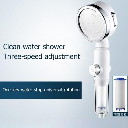 Bathroom 3 Modes High Pressure Water Saving Flow 360 Degrees Rotating Water Saving Handheld Shower Head Bathroom Accessories