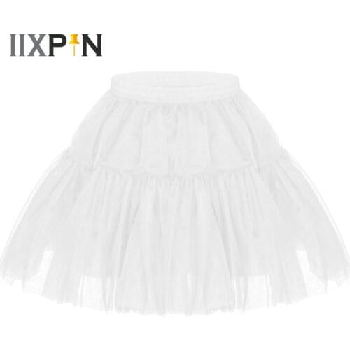 Womrn Ladys Ballet Tutu Skirt Dance Wear Bridal Petticoat A-line 4 Layers Wedding Crinoline Femme Cosplay Underskirt for Party