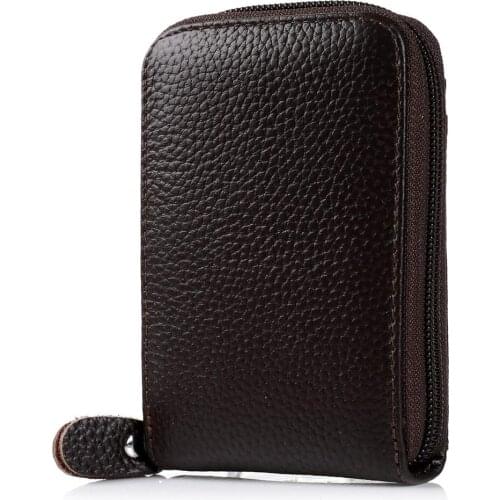 Korean Womens Short Card Case Oil Leather Organ Card Case Vertical Version Practical And Beautiful Ladies Clutch